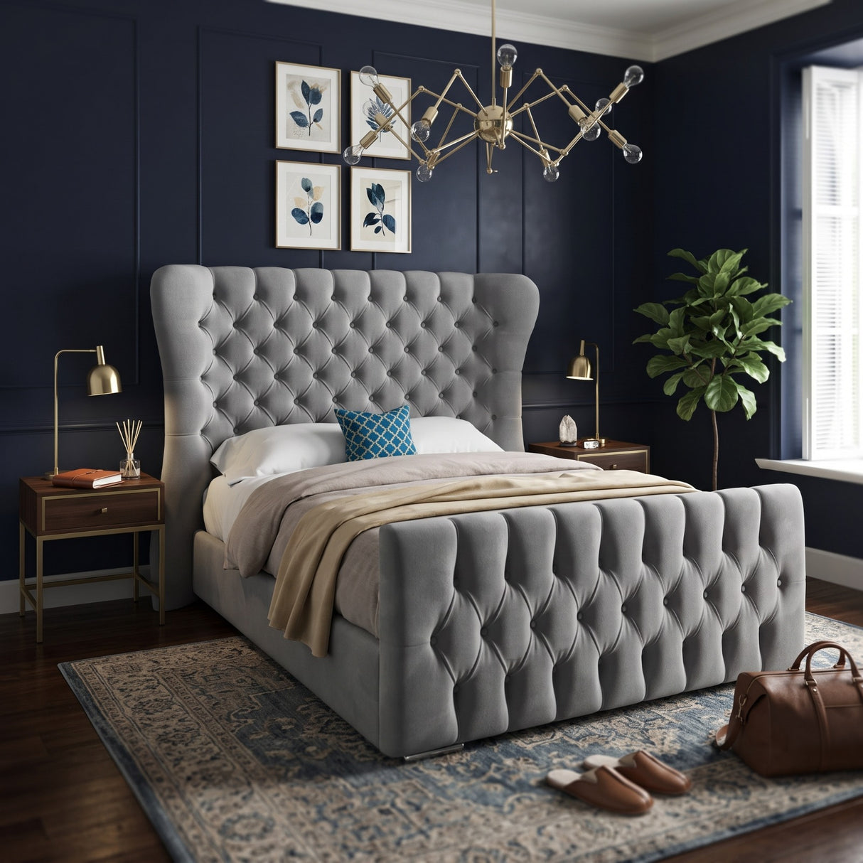 OXFORD WINGBACK BED FRAME