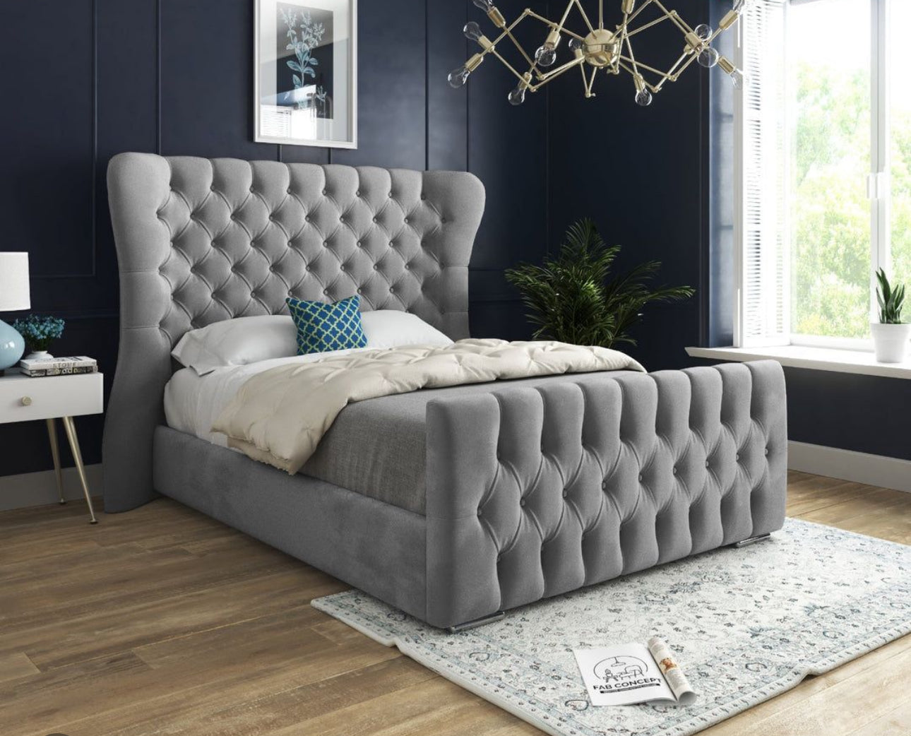 OXFORD WINGBACK BED FRAME